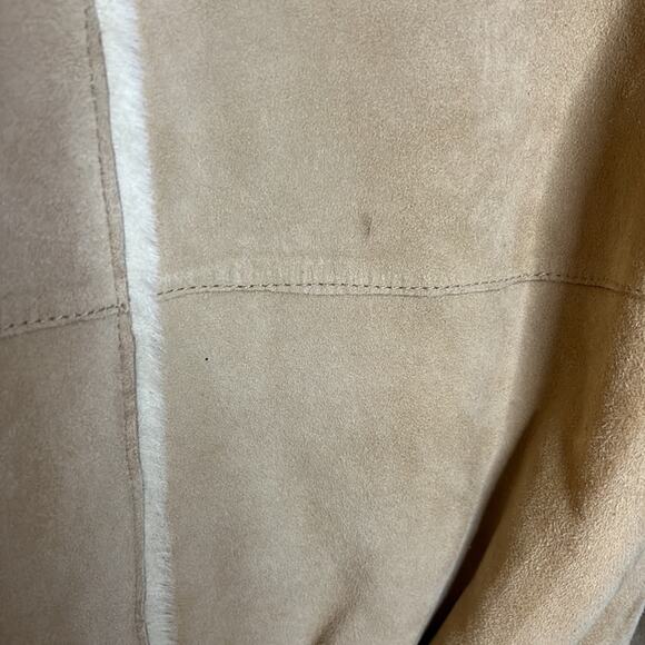 UGG Suede Leather Hooded Bomber Jacket Size M - Picture 8 of 10